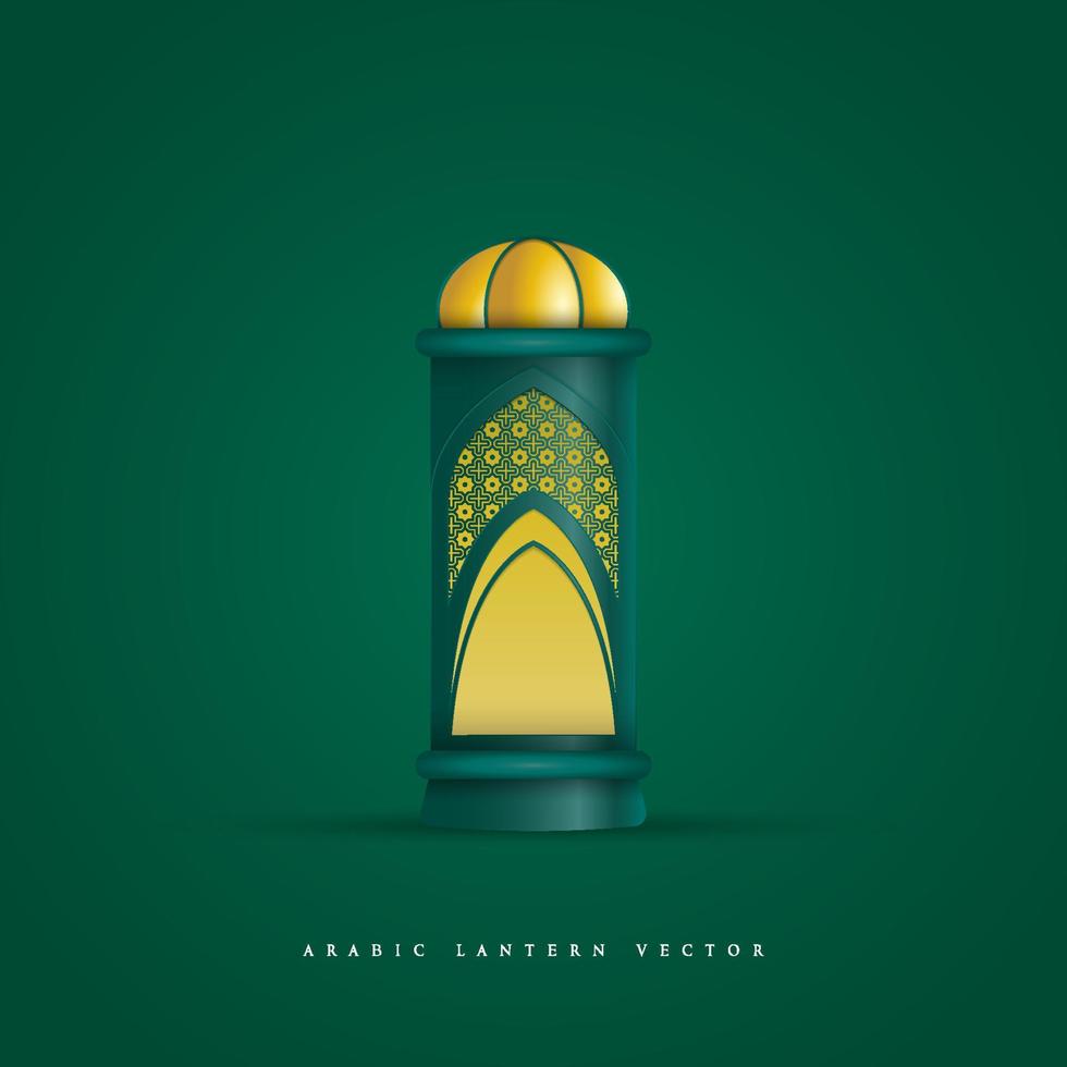 realistic arabic lantern vector design