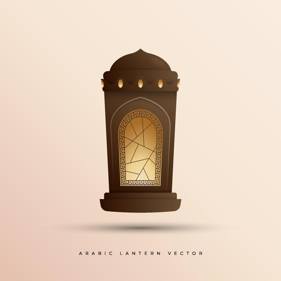 realistic arabic lantern vector design