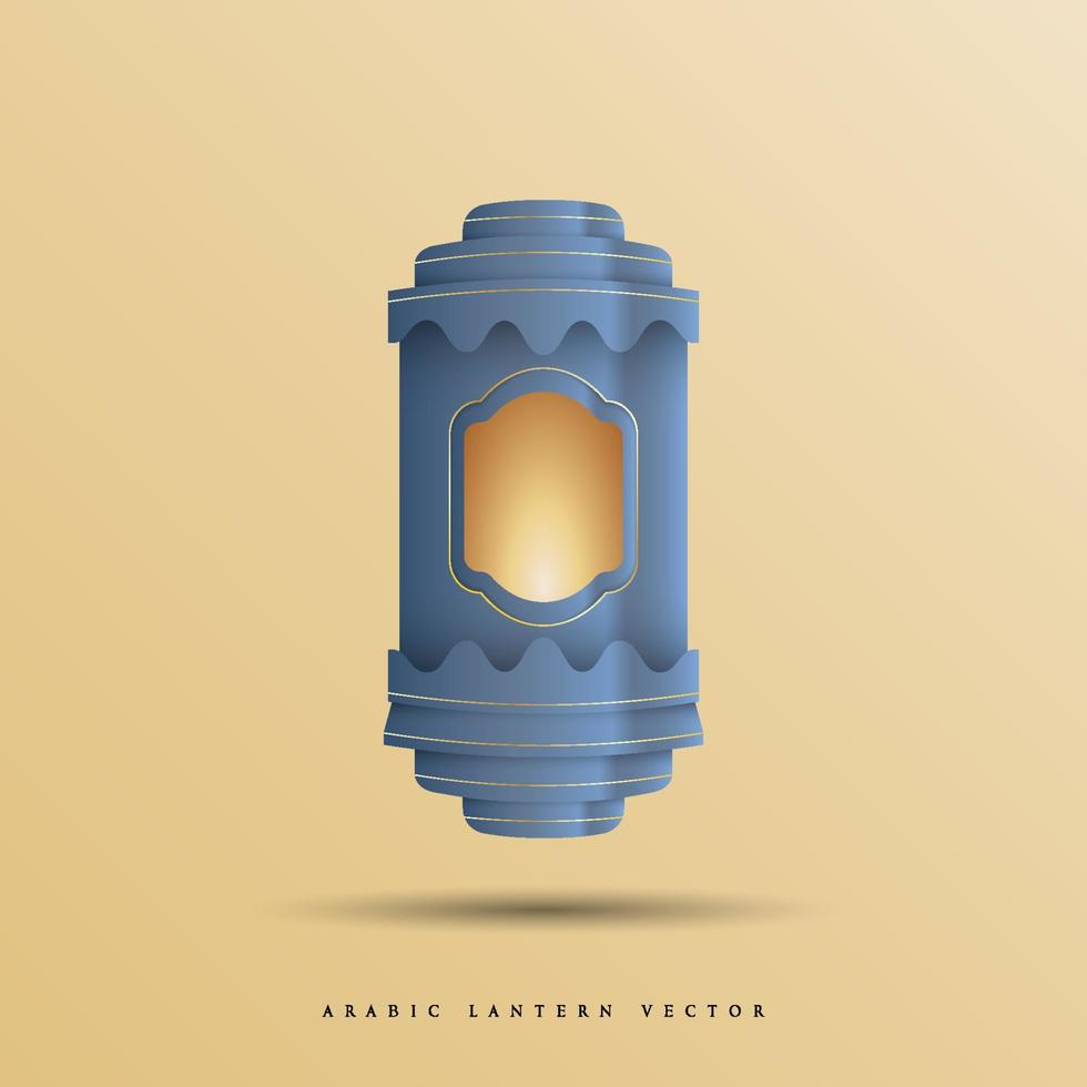 realistic arabic lantern vector design