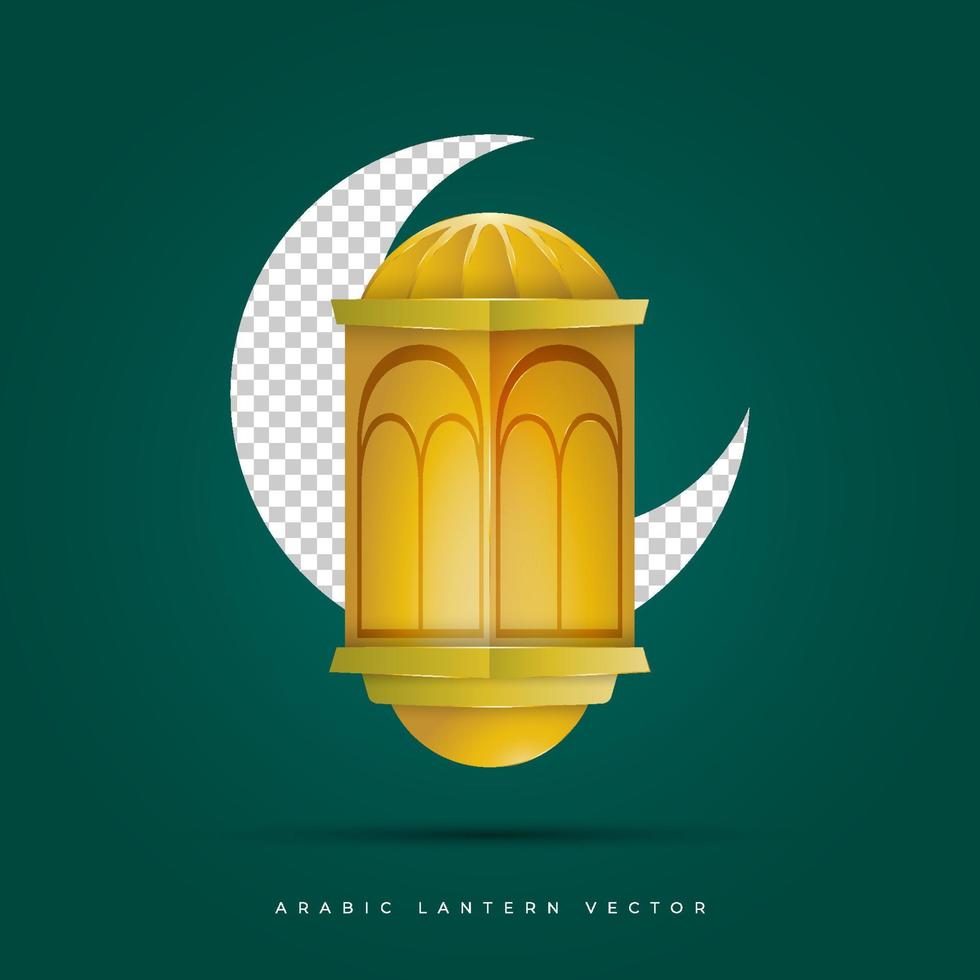 realistic arabic lantern vector design