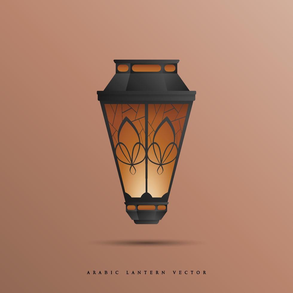 realistic arabic lantern vector design