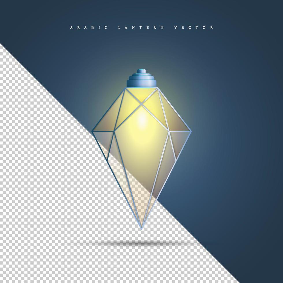 realistic arabic lantern vector design