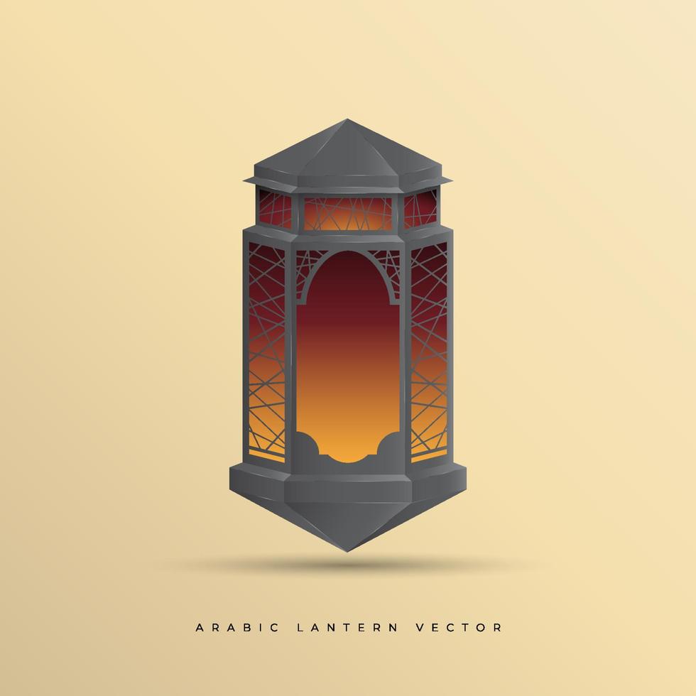 realistic arabic lantern vector design