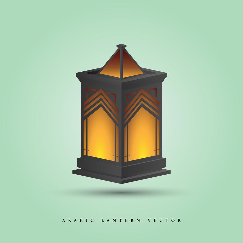 realistic arabic lantern vector design