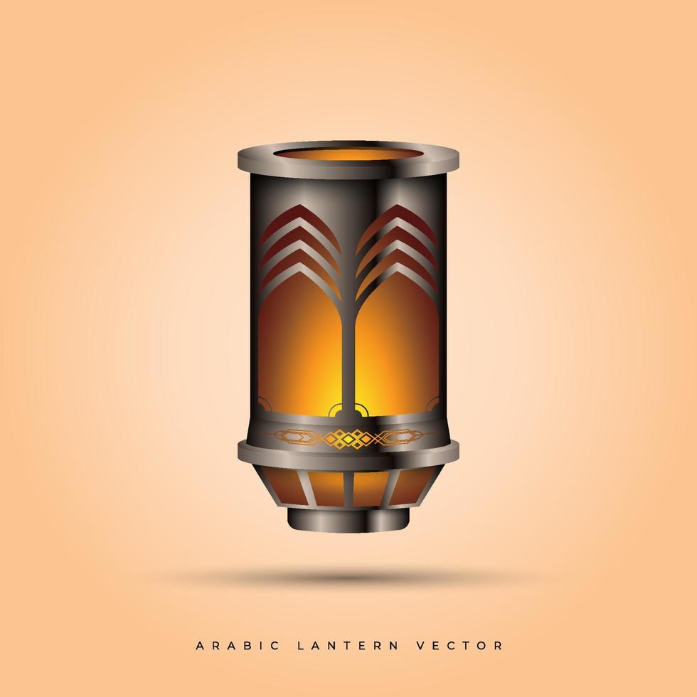 realistic arabic lantern vector design