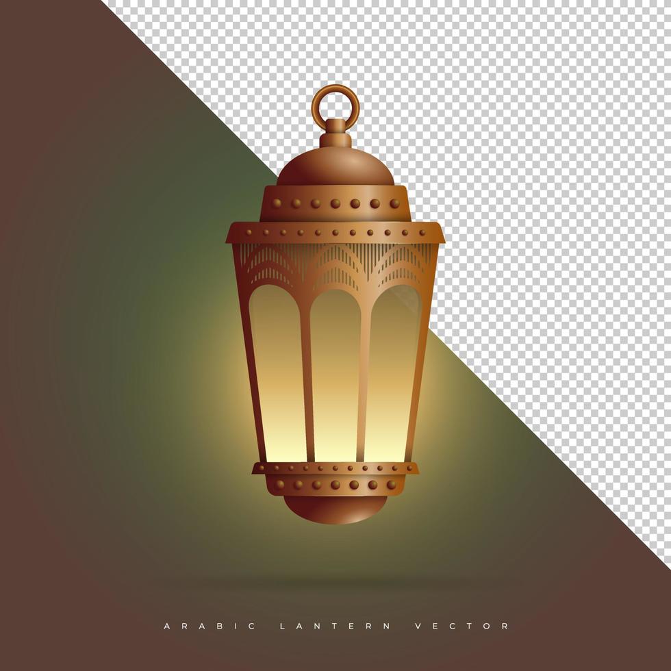 realistic arabic lantern vector design