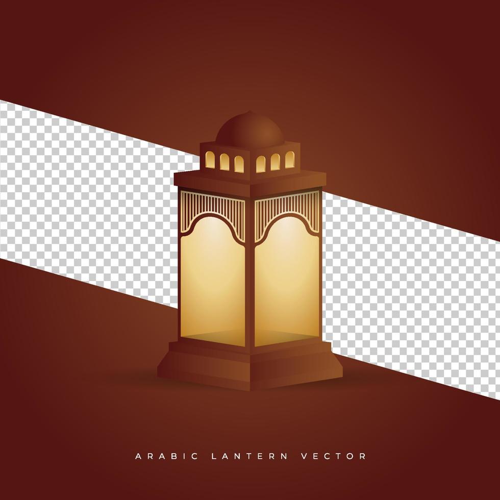 realistic arabic lantern vector design