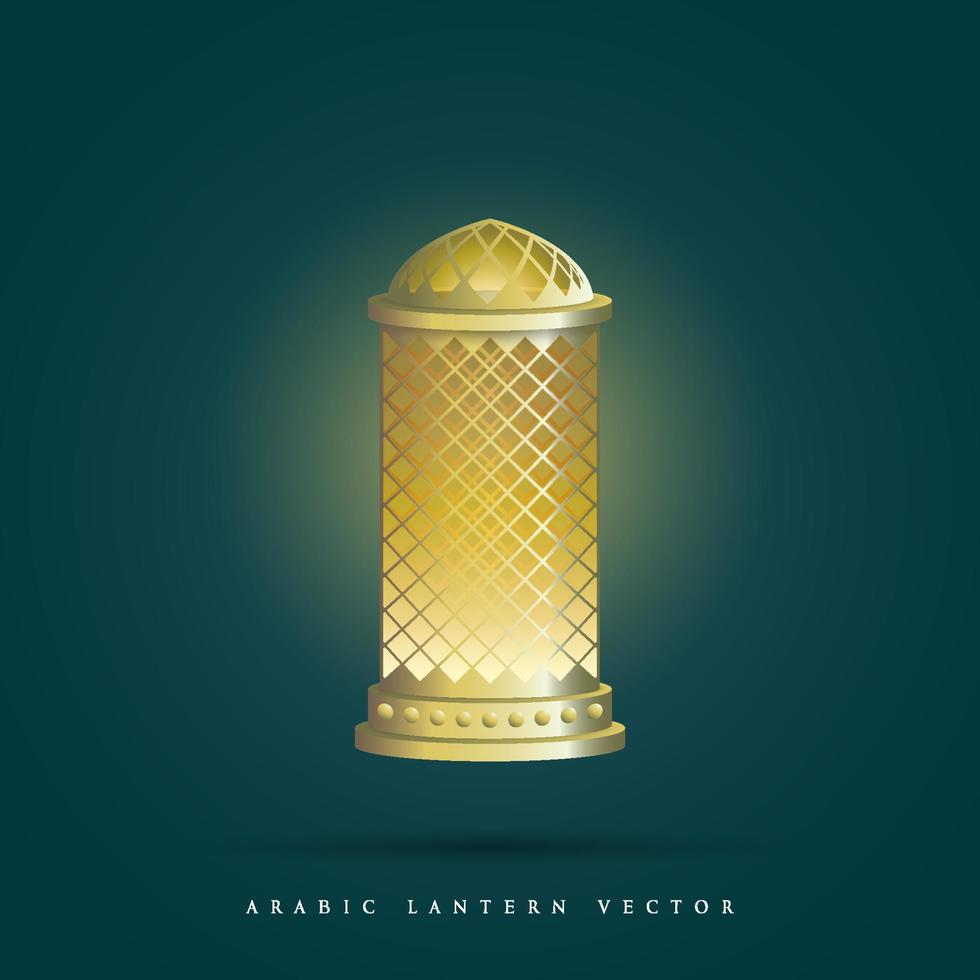 realistic arabic lantern vector design