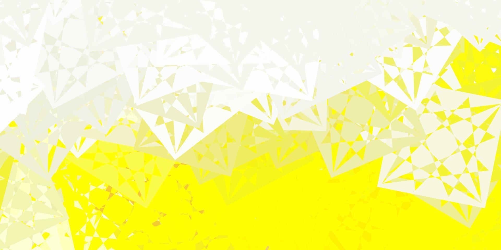 diseño de vector amarillo claro con formas triangulares.