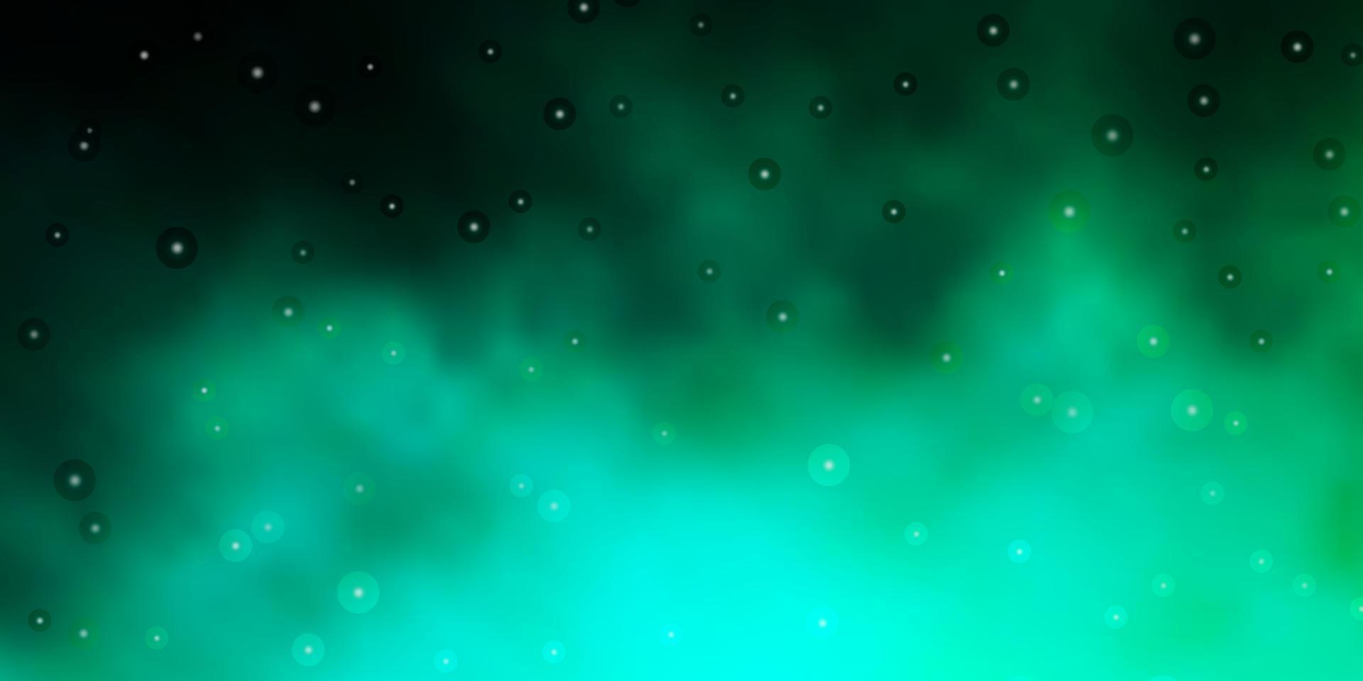 Light Green vector template with neon stars.
