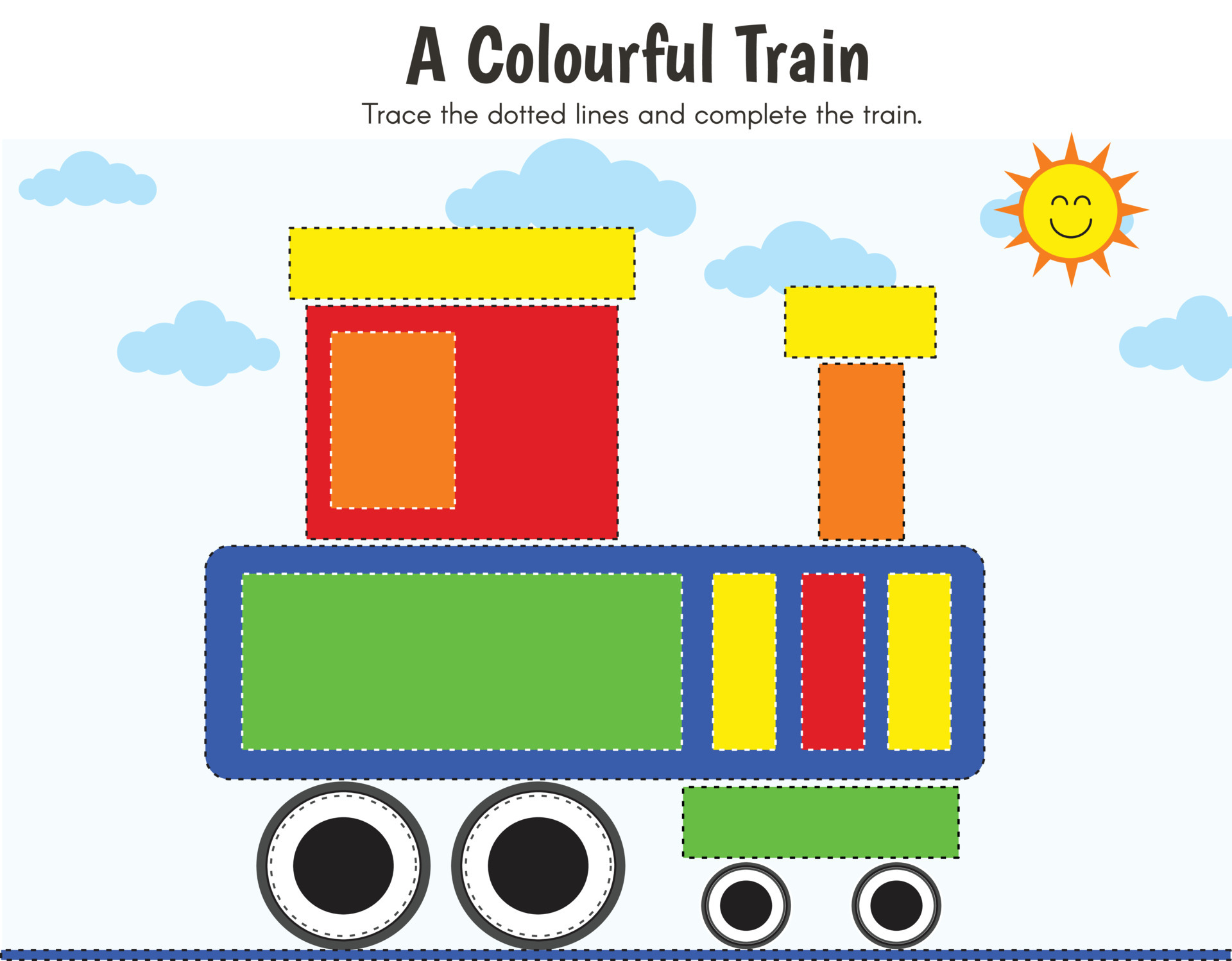 Standing lines, pencil control, the pattern for early learners, motor