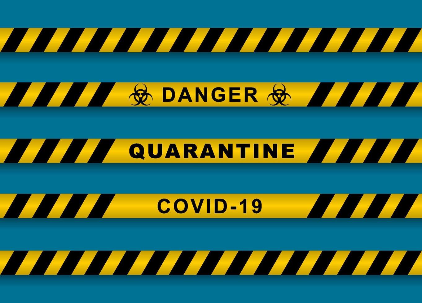 Vector yellow and black stripes with warnings