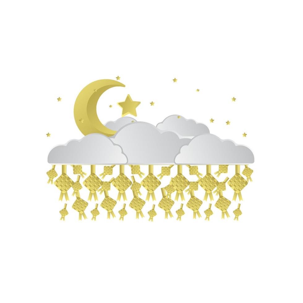 icono para ramadán e ied al fitr es icono y fondo moeslim medio vector