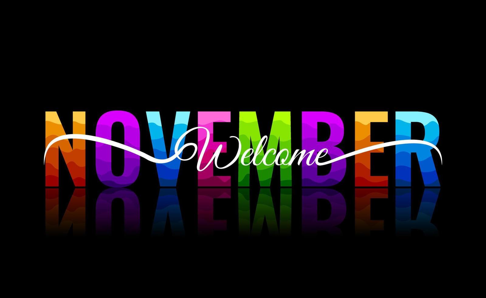 november design template for calendar, greeting cards or print