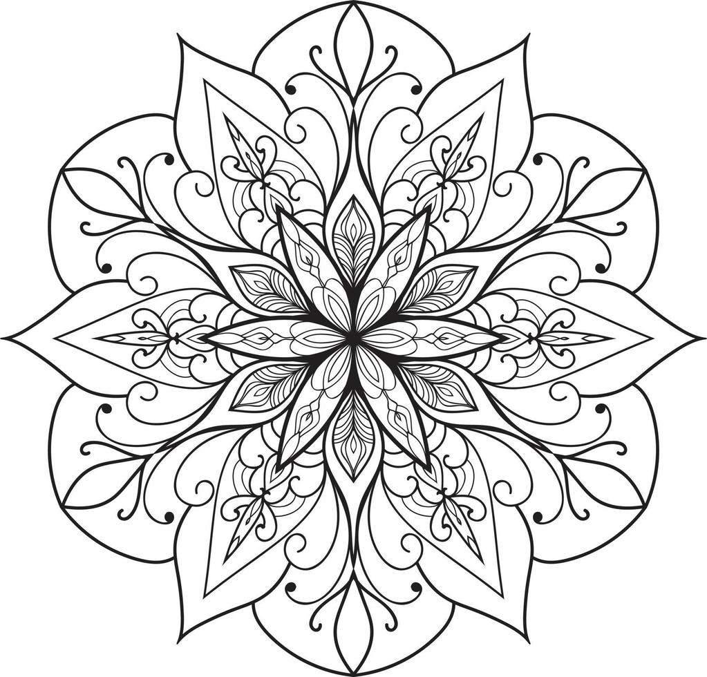 Mandala design colorings book pages for adults vector