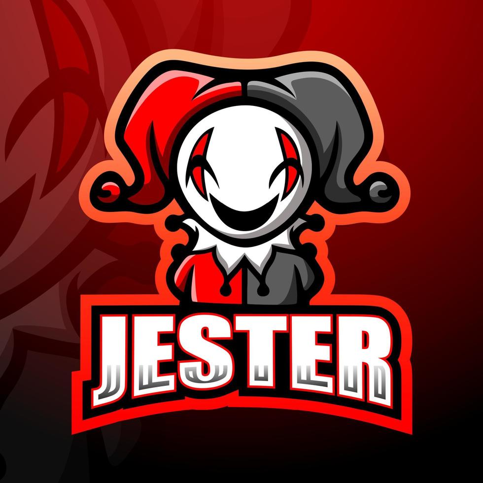 Jester mascot logo design vector