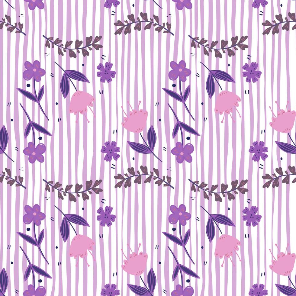 Cute little flowers wallpaper in vintage style. Seamless pattern with folk motif. vector