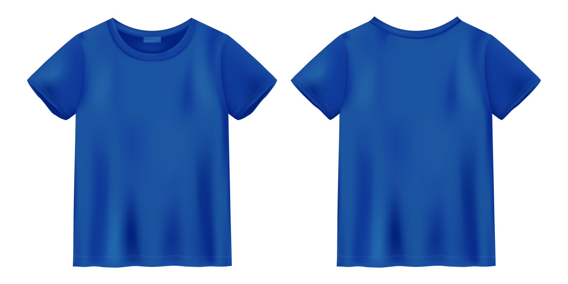 Unisex Bright Blue T Shirt Mock Up. T-Shirt Design Template. Short Sleeve  Tee. 5575908 Vector Art At Vecteezy