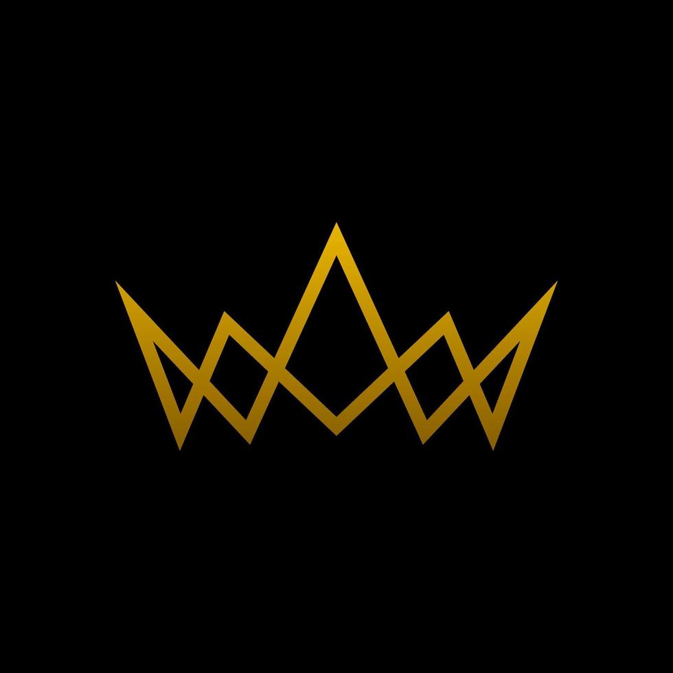 corona. vector logo de corona. imagen del logotipo de la corona real. signo simple de icono de corona. Ilustración de diseño de vector plano de icono de corona.