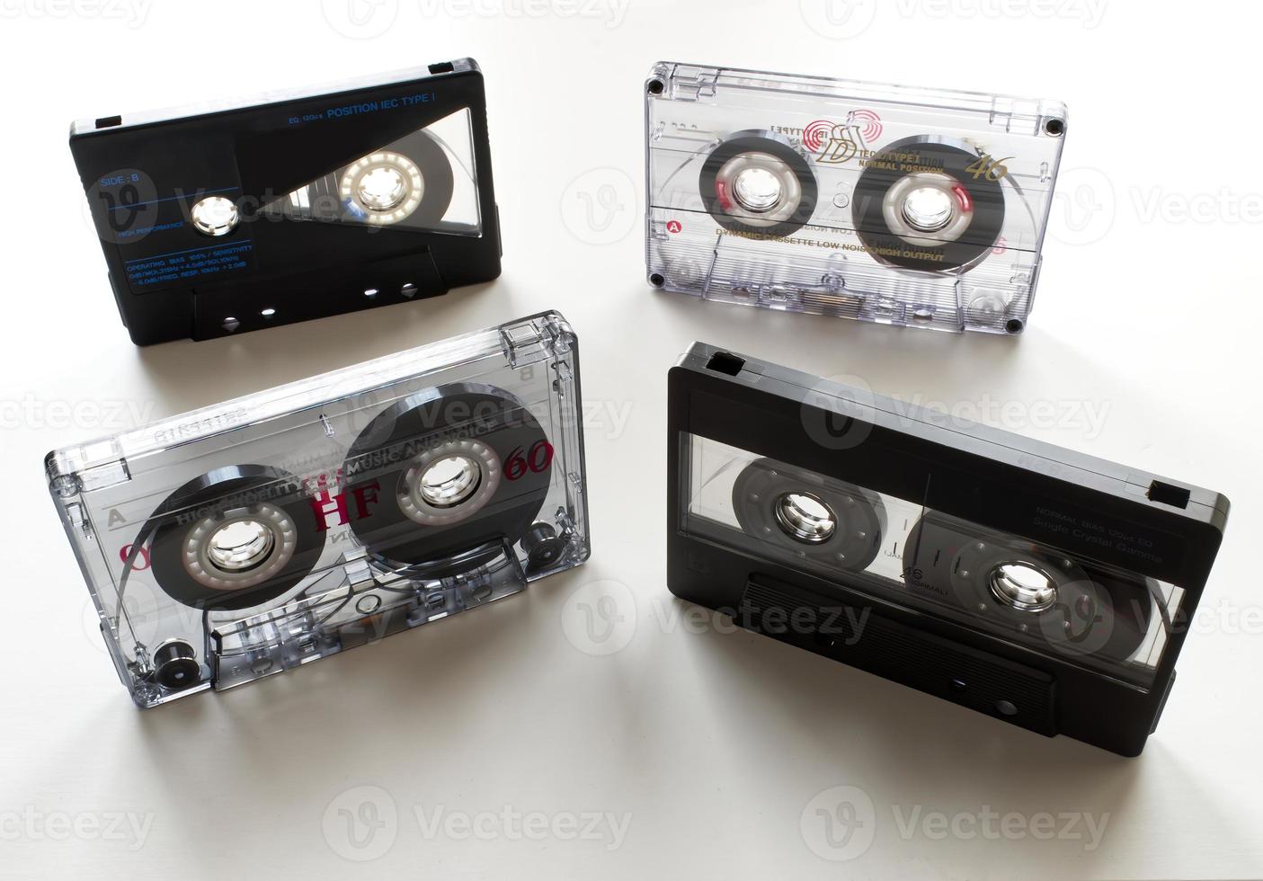 Audio Cassette Tape for home recording. Technology from the 90s. Vintage Audio Cassette Tape photo