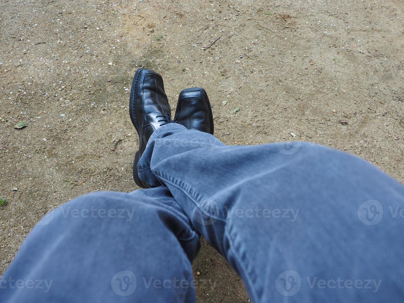 Man legs and feet photo