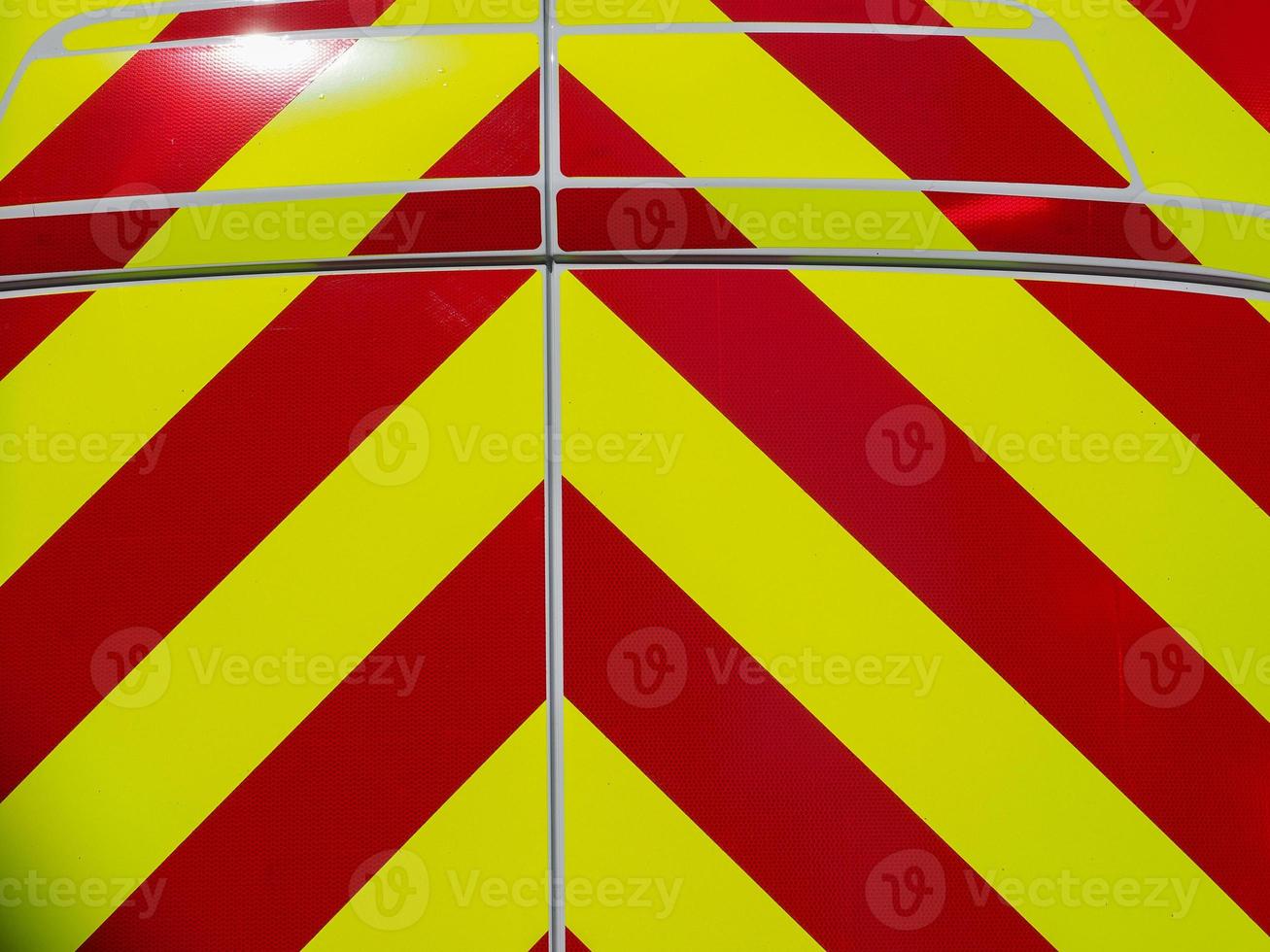 red yellow warning sign photo