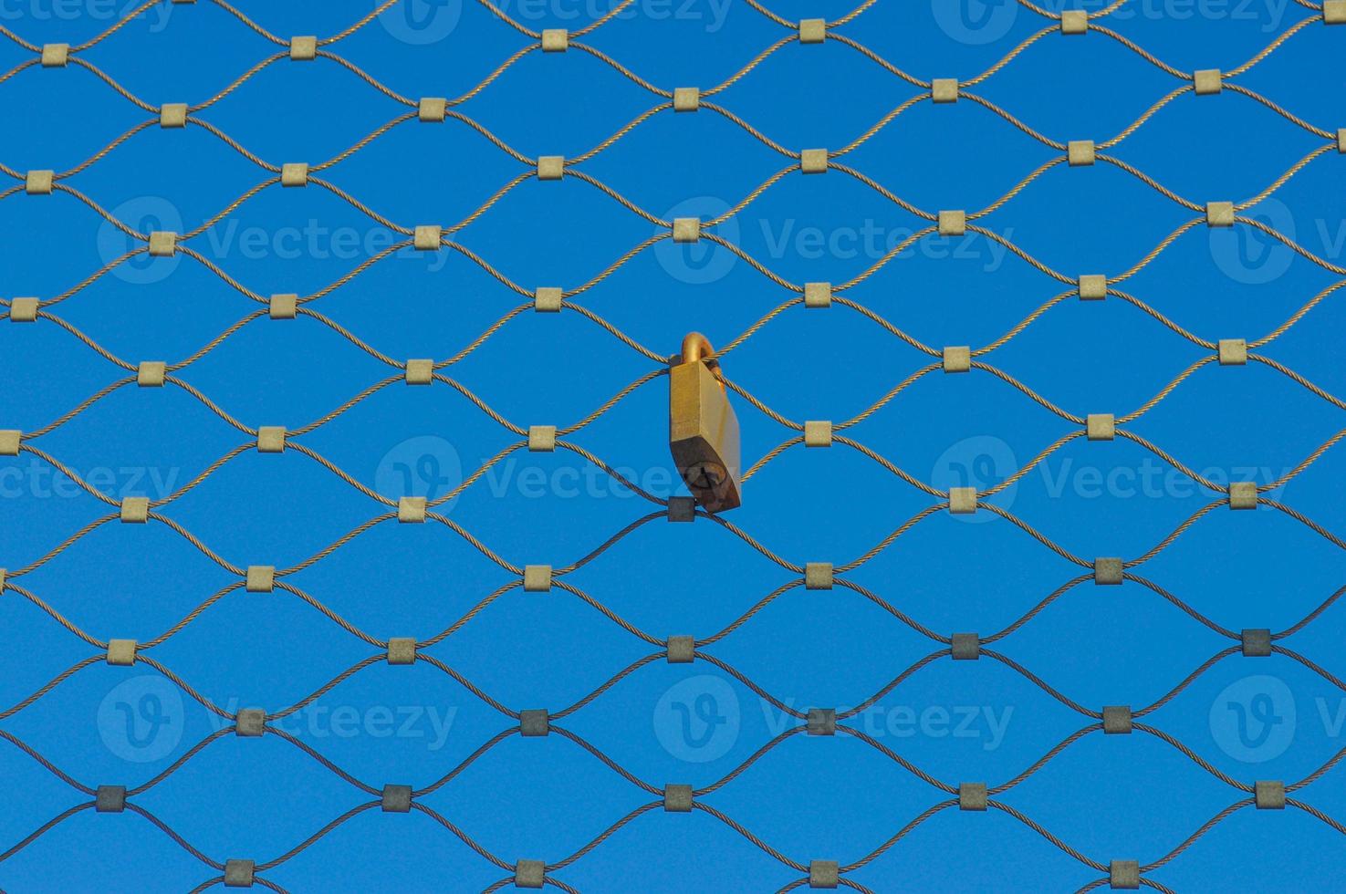 Padlock on net photo
