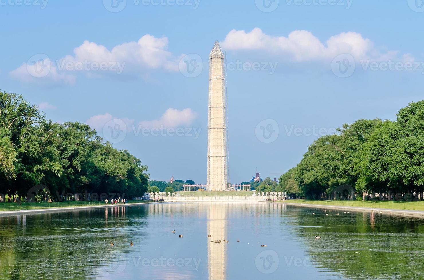 The iconic Washington Monument and Reflecting Pool, Washington DC, USA photo