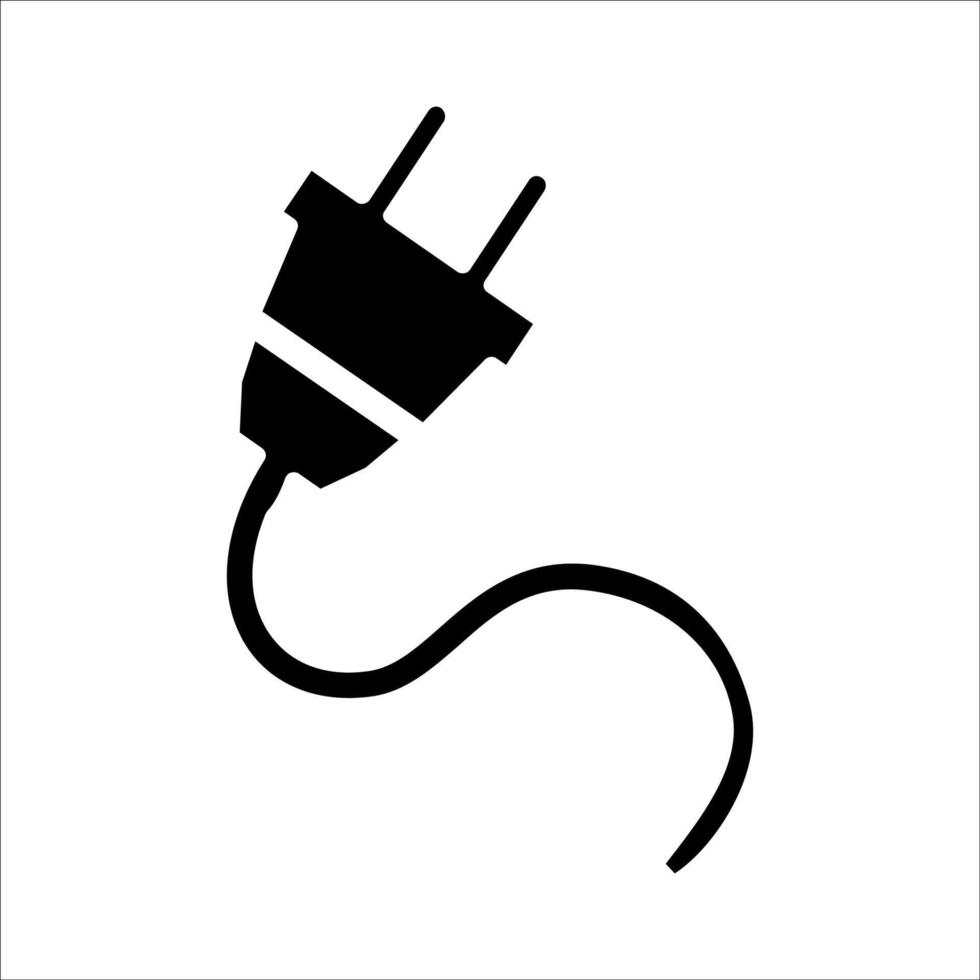 Flat plug icon vector