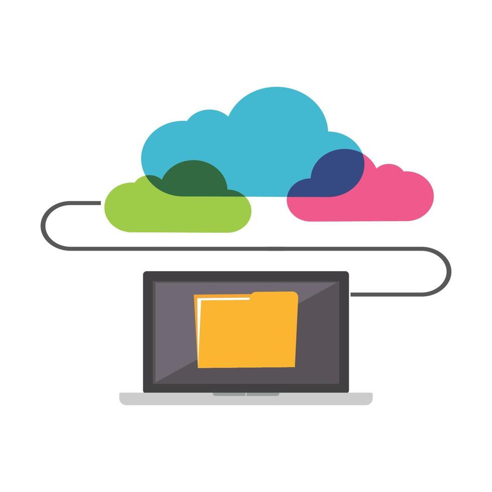 Online Storage. File Sharing concept. vector