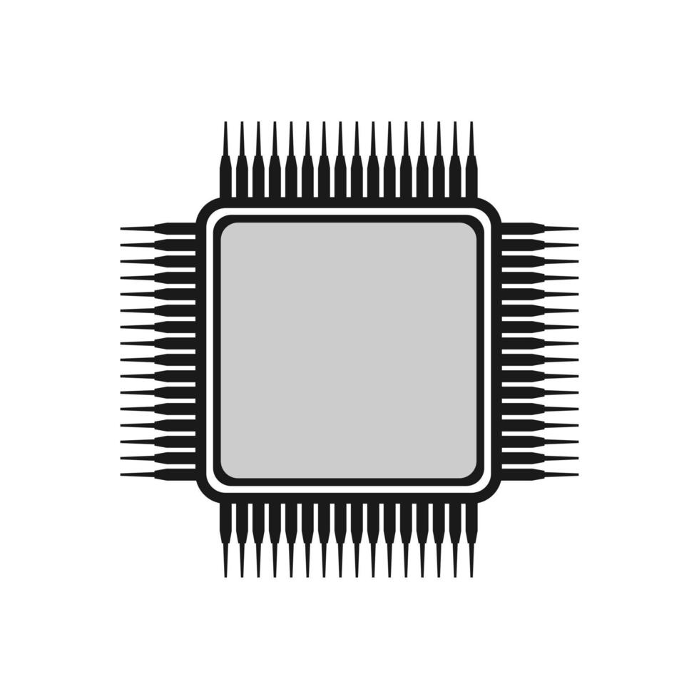 Chip icon, microchip icon. vector