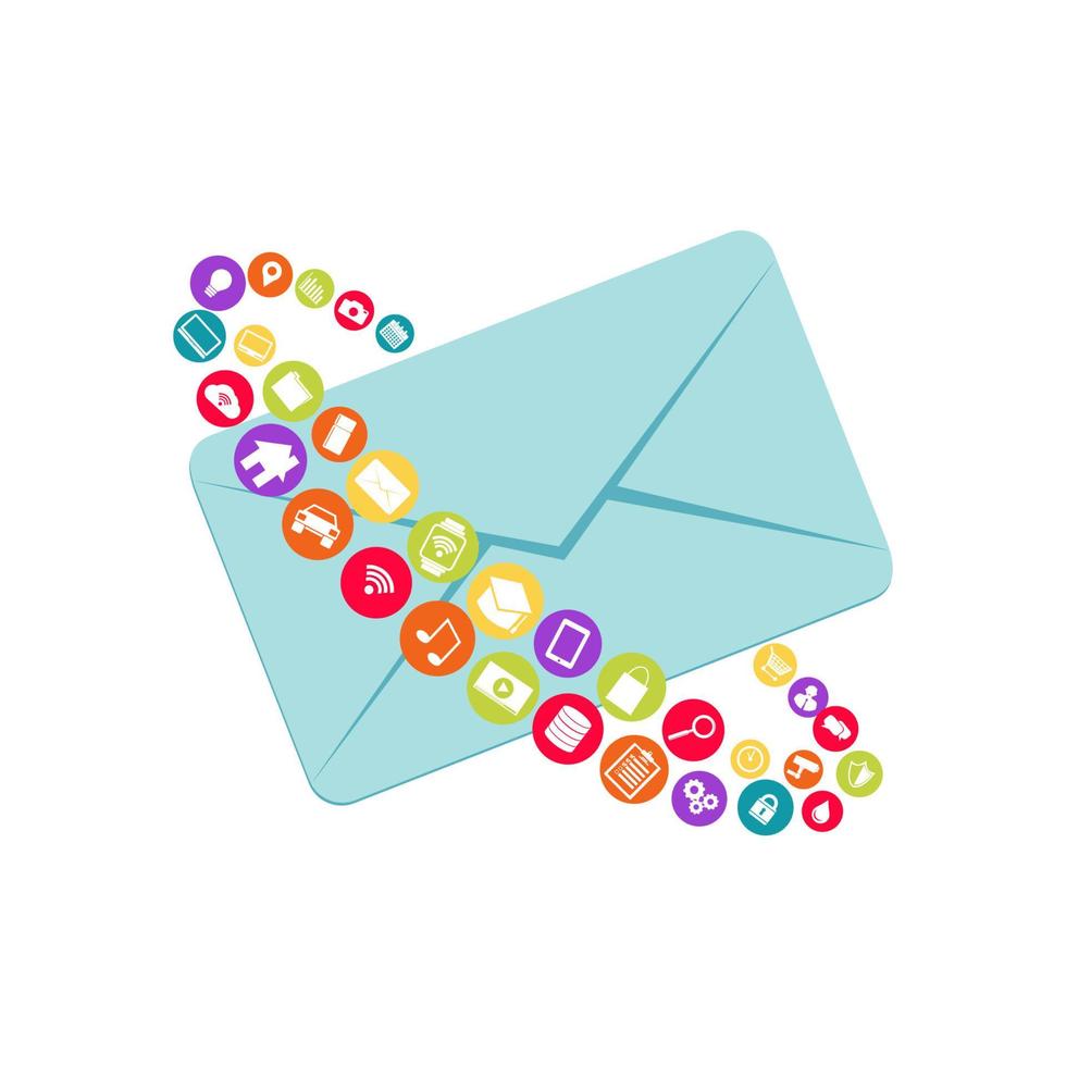 Message abstract symbol. Email. vector