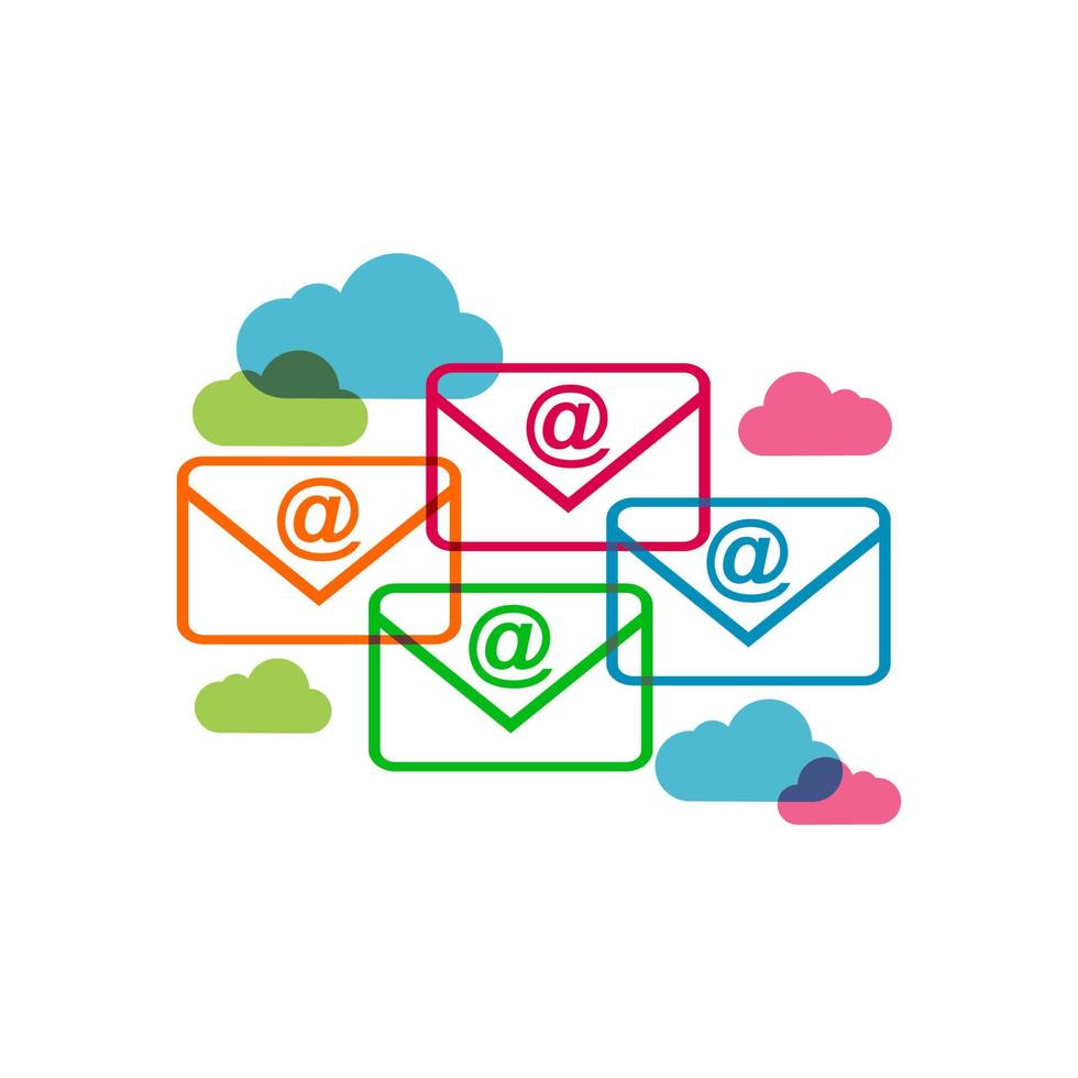 Abstract email symbol. vector