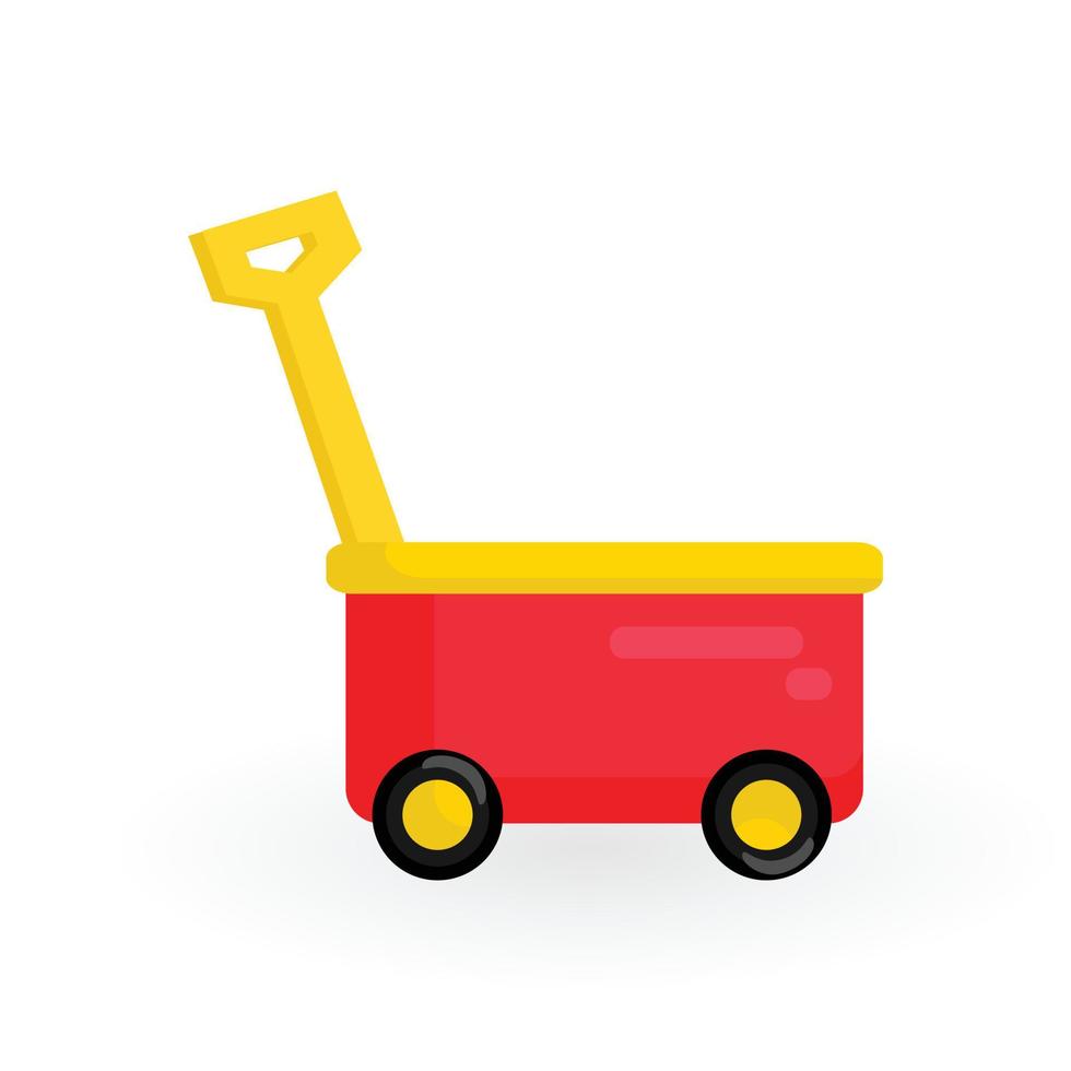 Cart kids toy cartoon ilustration vector