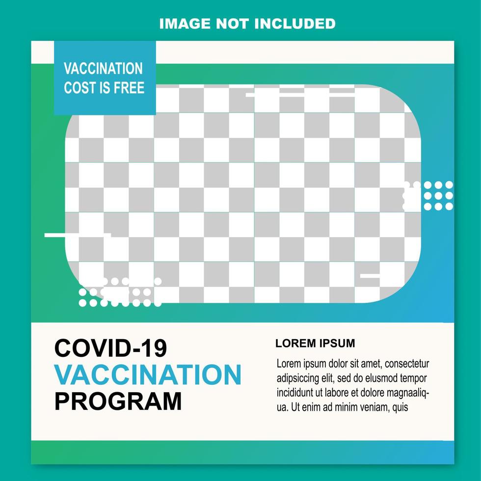 Social media template for vaccination vector