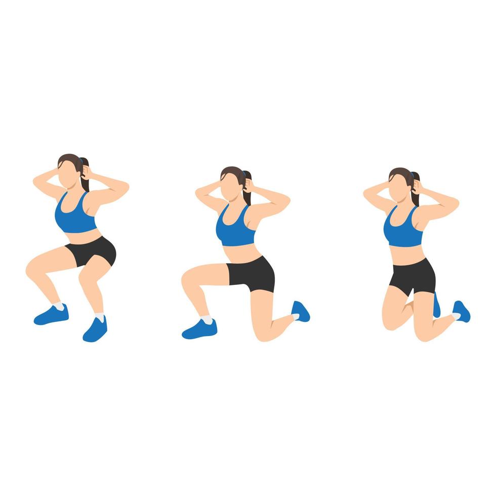 Woman doing Surrender exercise. Flat vector illustration isolated on white background