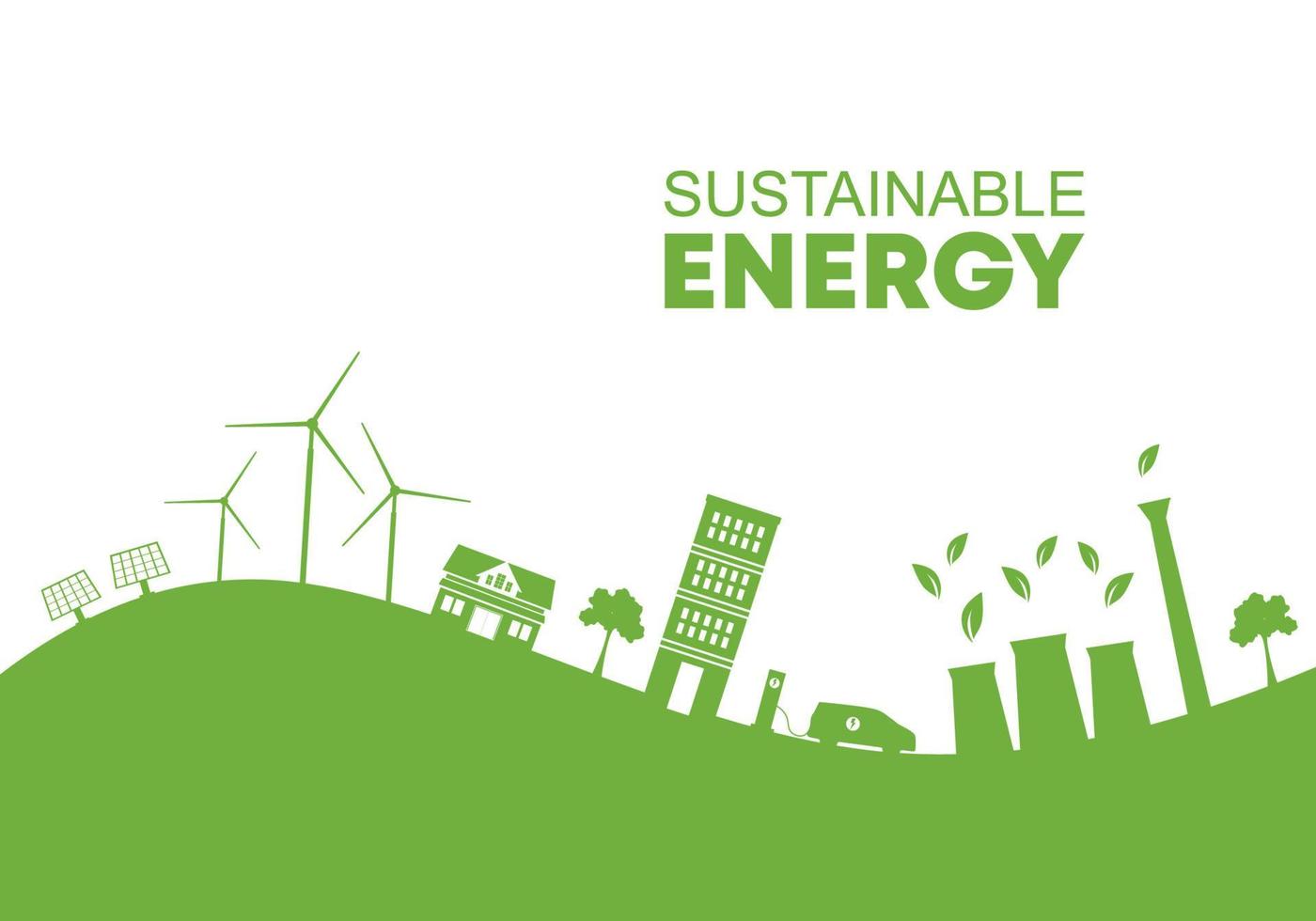 Background design elements for sustainable energy development. vector