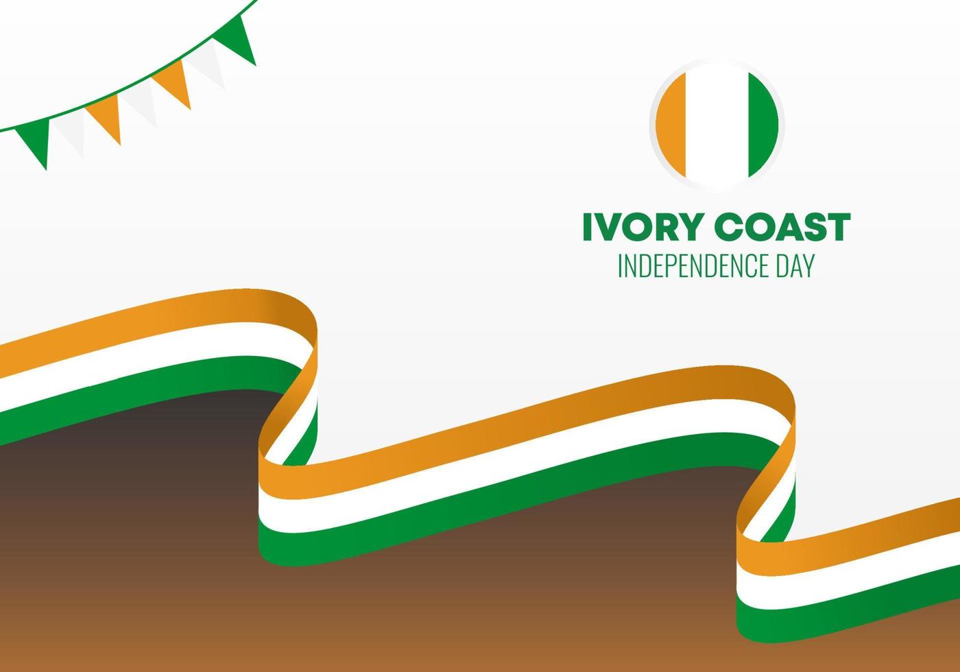 Ivory Coast Independence day background on August 7 and 8 vector