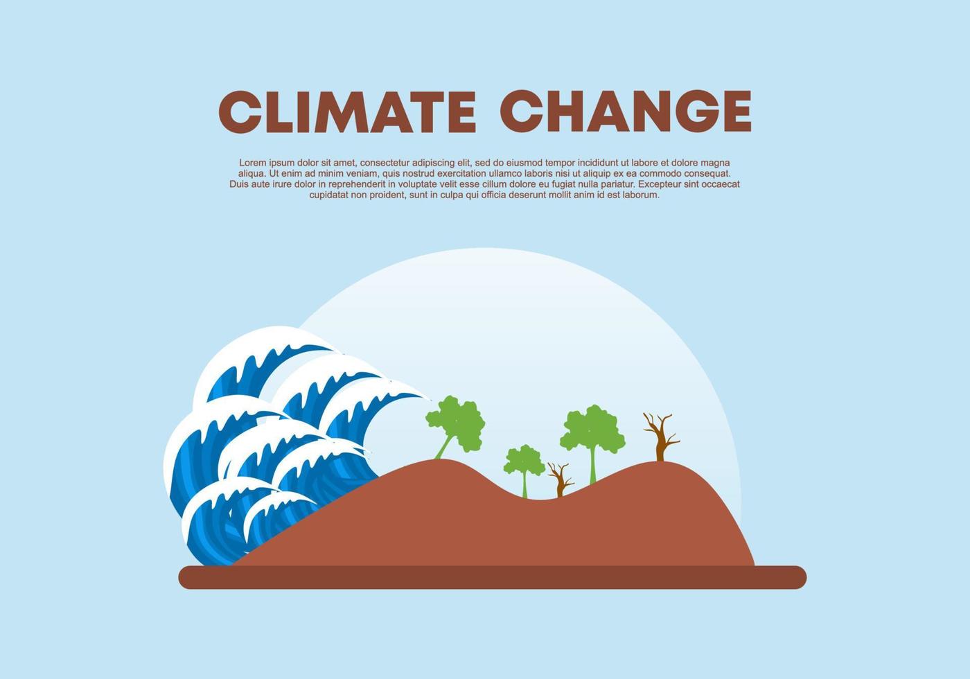 el cambio climático y salvar el fondo del cartel del planeta. vector