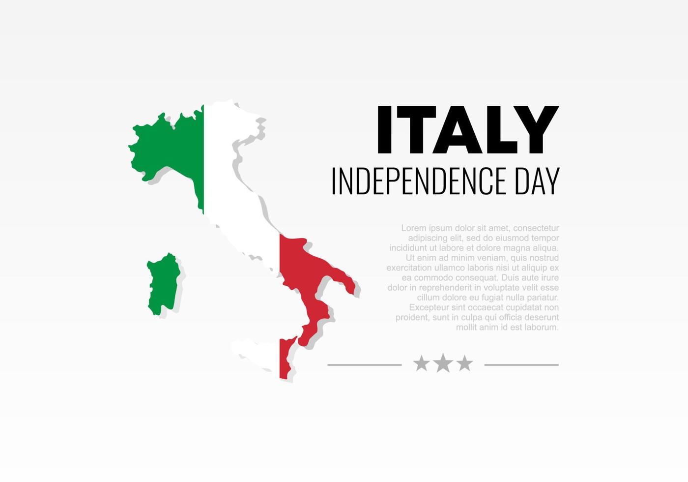 Italy Independence day background for national celebration on June 2 nd. vector