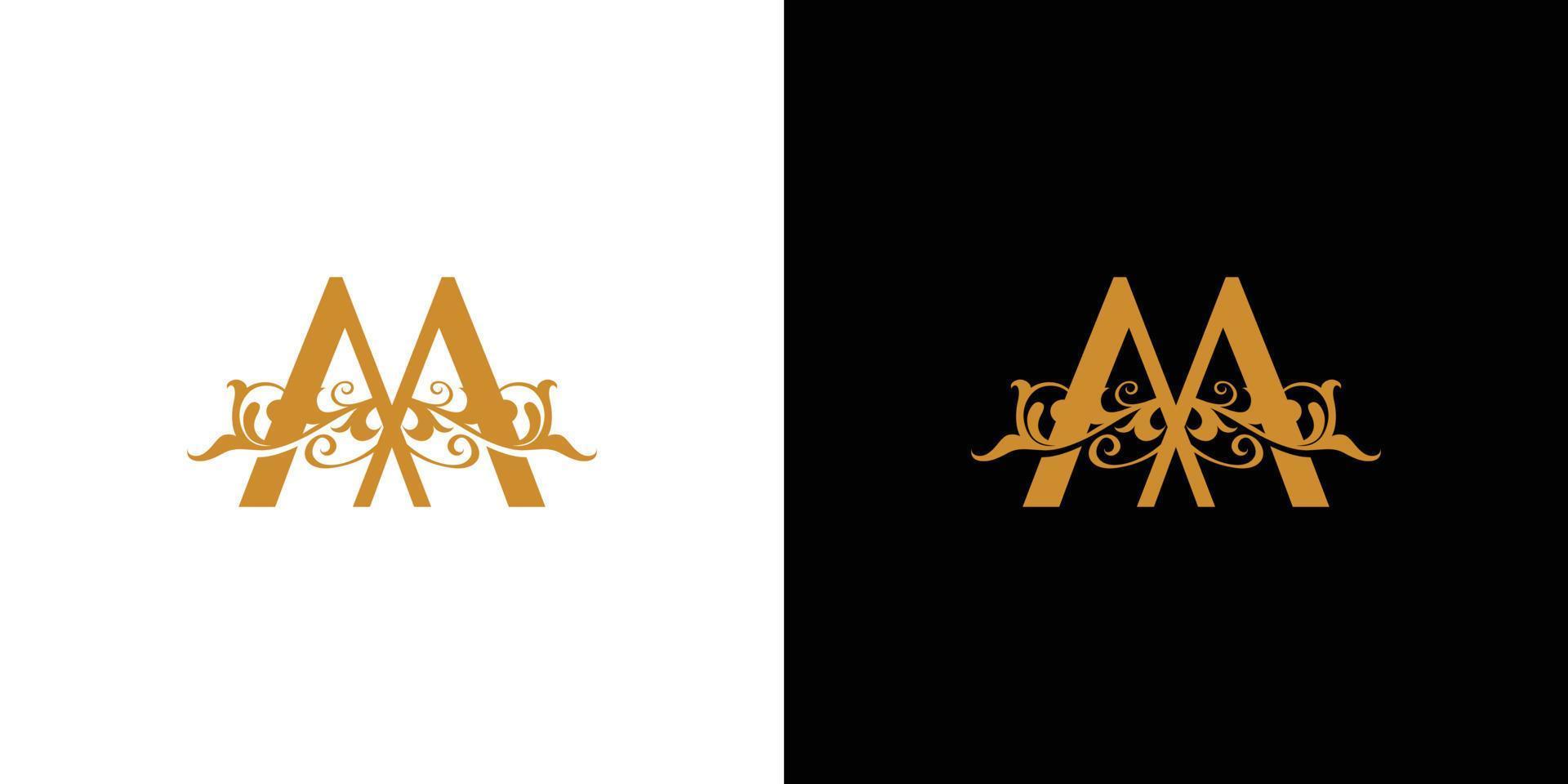 Modern and luxurious M initials logo design vector