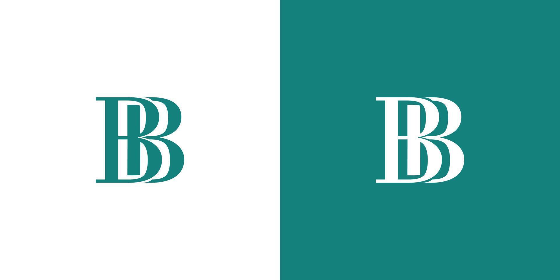 Modern and elegant BB initials logo design 1 vector