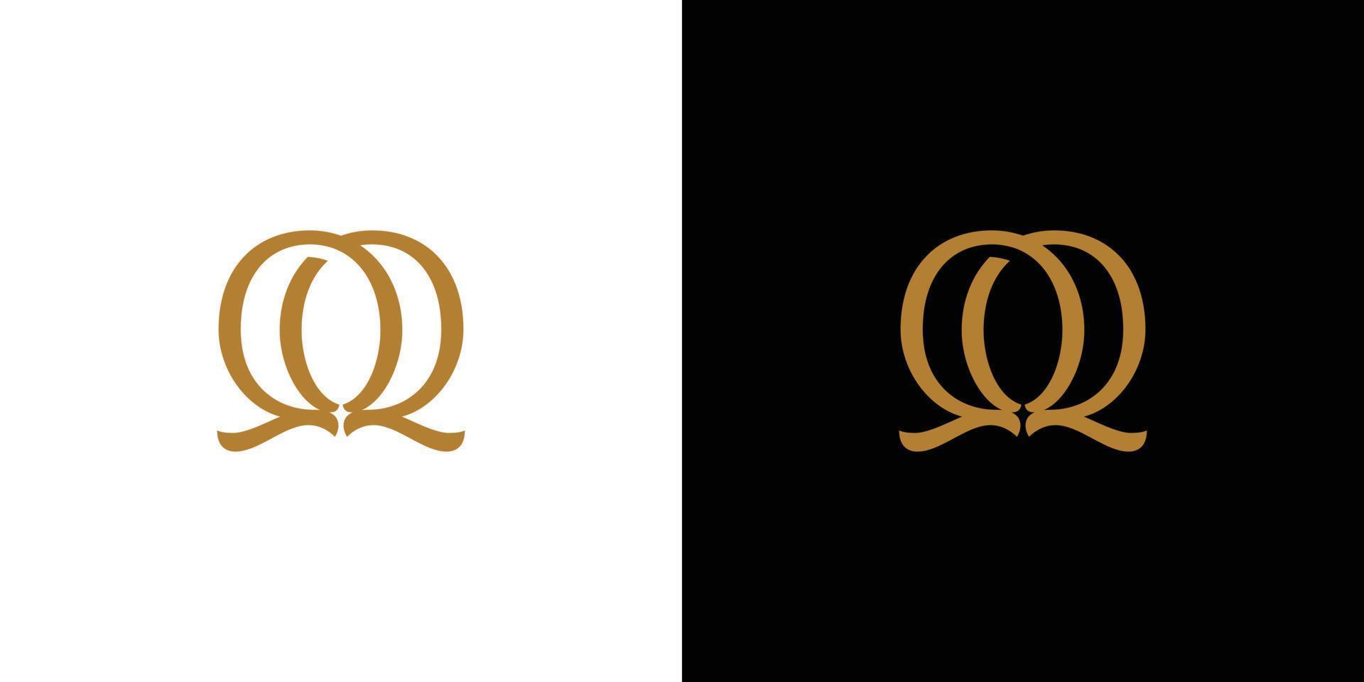 Modern and luxury letter QQ initials logo design vector