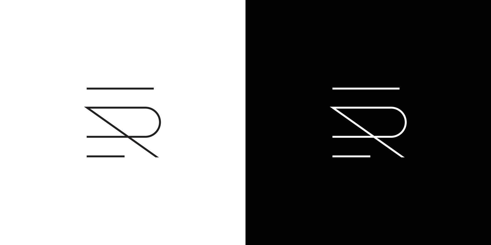 Modern and sophisticated R letter initial logo design 4 vector