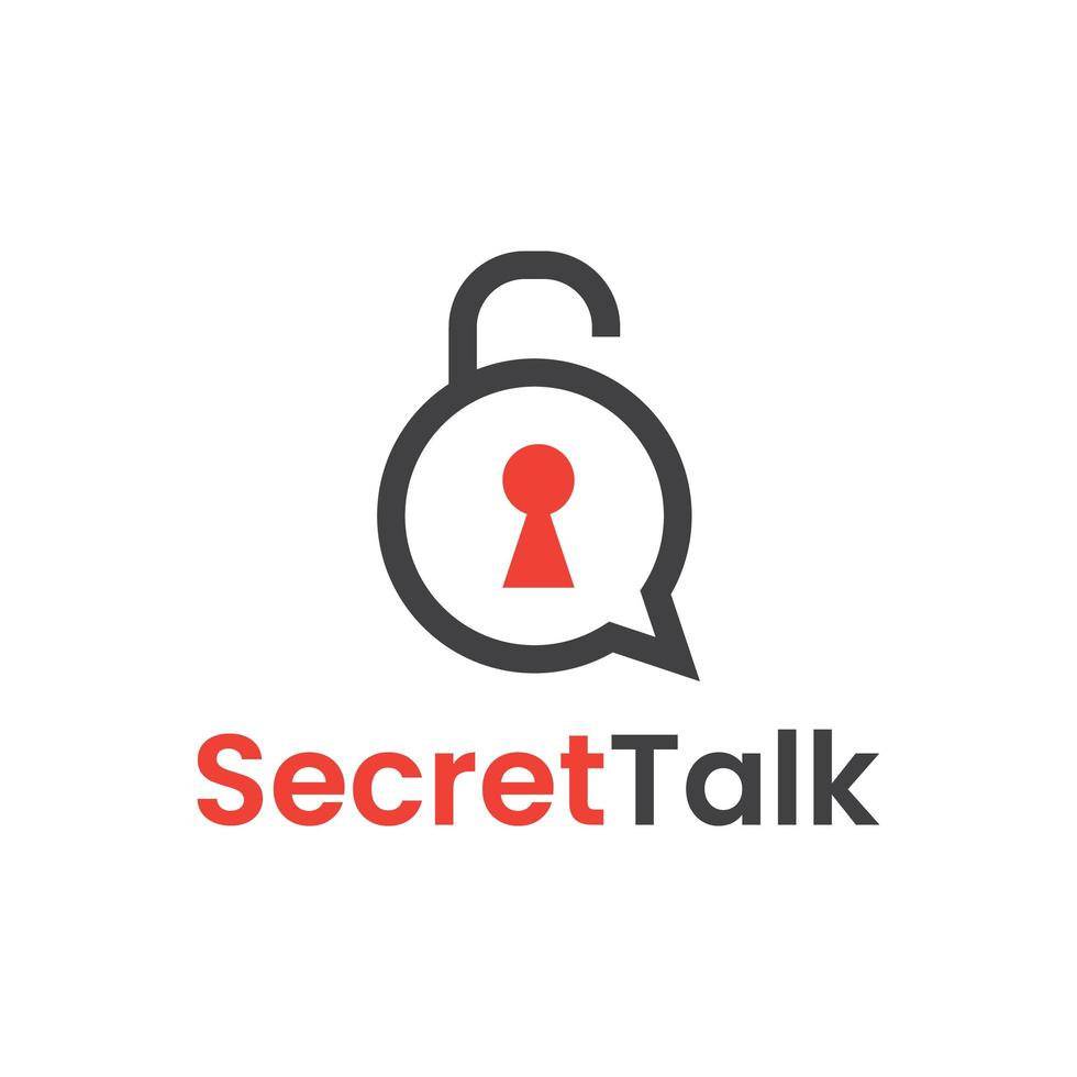 secret talk vector logo design