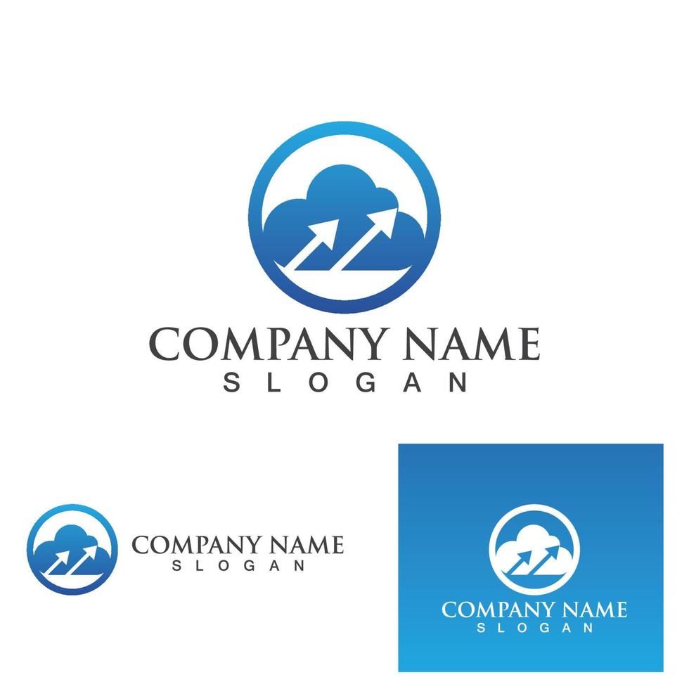 Cloud template vector and symbol