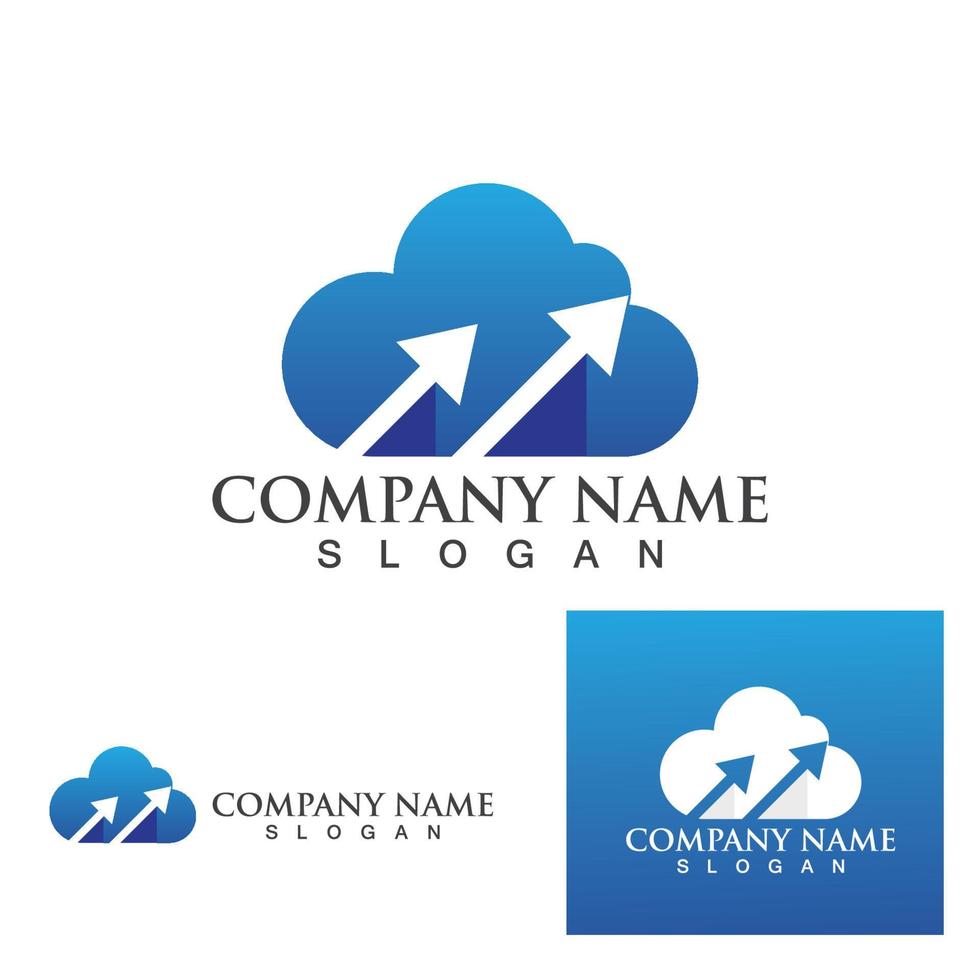 Cloud template vector and symbol