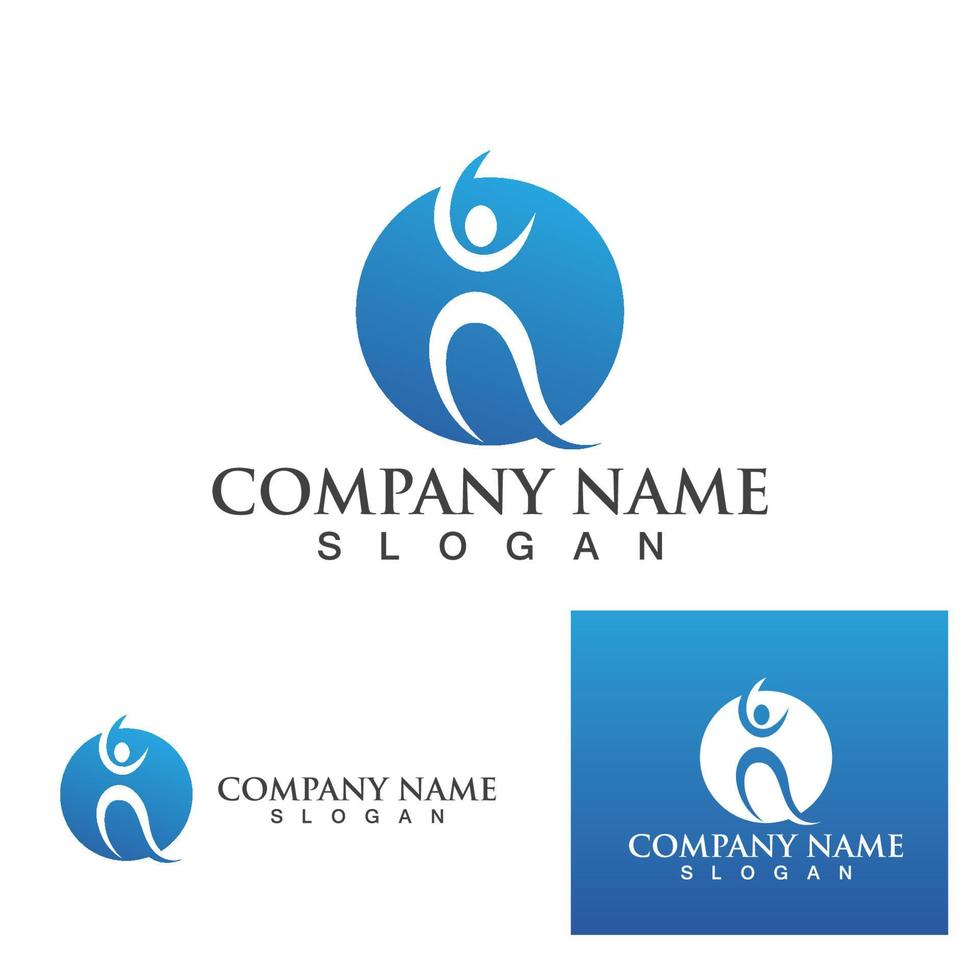 Human character logo sign,Health care logo. Nature logo sign. Green life logo sign. vector