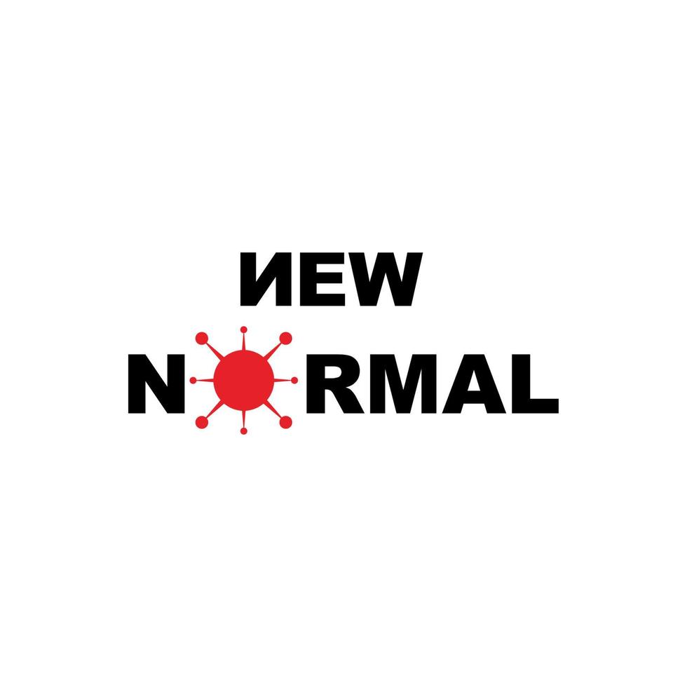 illustration vector graphic of text new normal in the presence of coronavirus fit for banner slogan and other