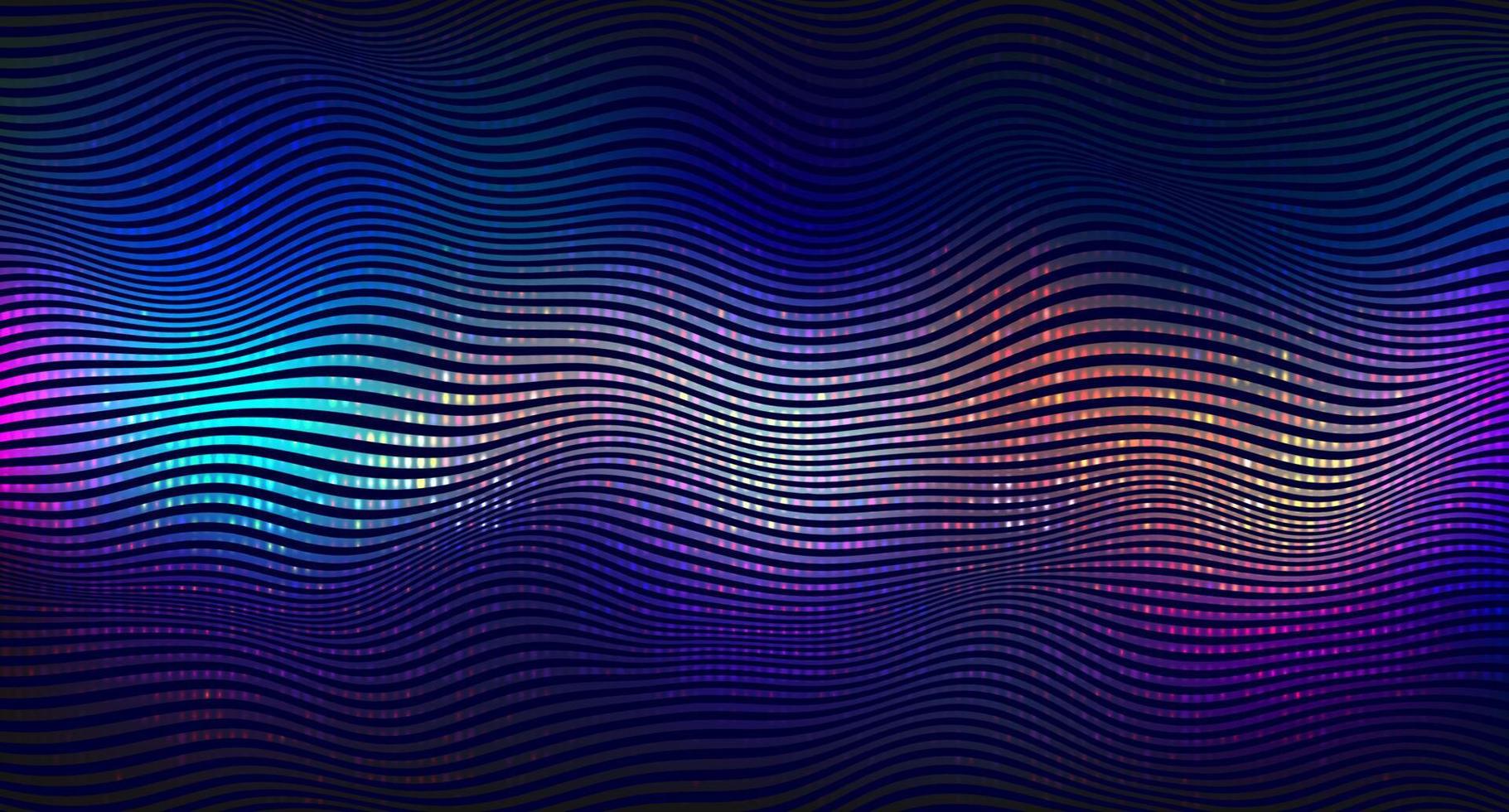 fondo psicodélico abstracto vectorial con colores y líneas brillantes que fluyen. vector